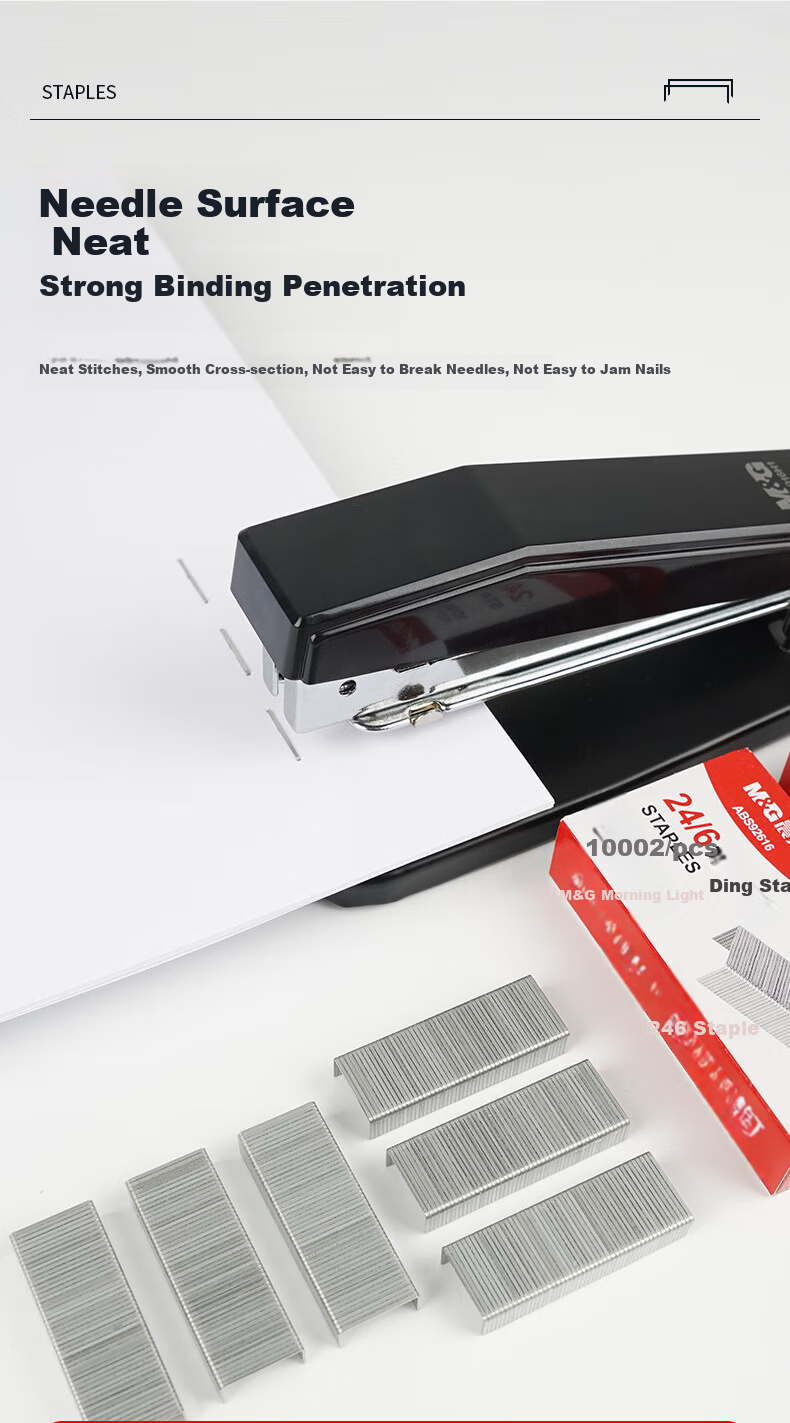 M&G 12# Staples, High-Strength Easy-Penetrating Staples, Office Supplies, 1000 Pieces/box, 10 Boxes, ABS92724 2