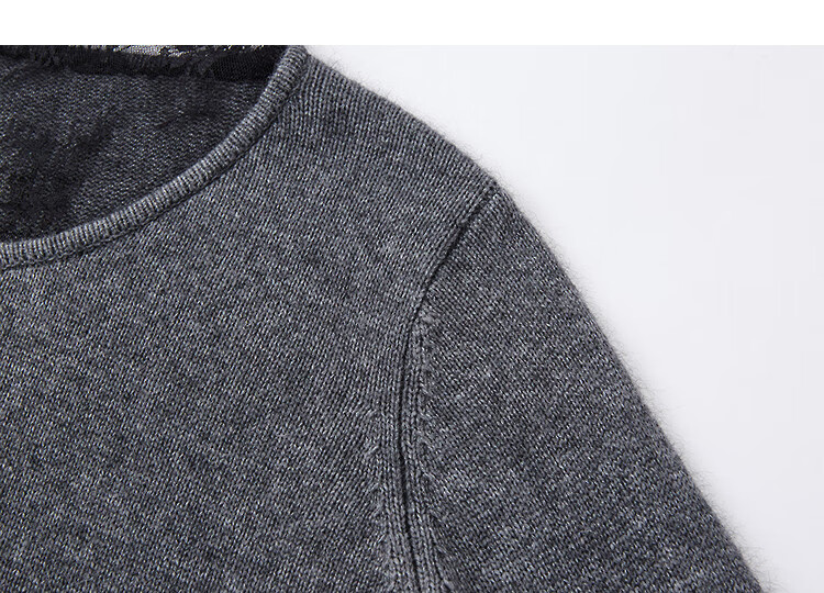 Demana Zhenxiang 100% Wool Autumn Vintage Turtleneck Lace Spliced Knit Sweater for Women 7