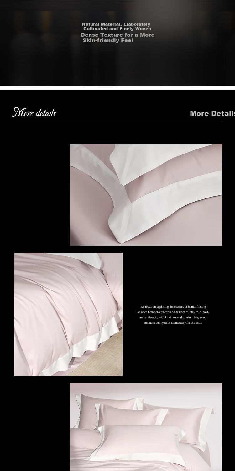 JIEBO 100-Piece Pure Cotton Bedding Set, Class A Long-Staple Cotton French High-End Luxury Bed Sheet Set (Duvet Cover 200×230cm) 3