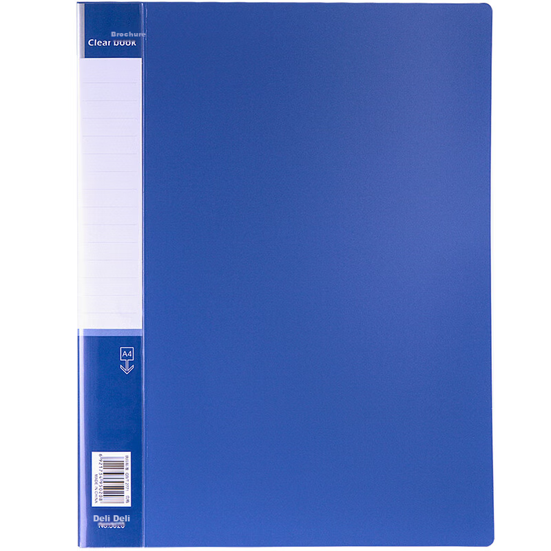 Deli A4/20-Page Document Folder File Organizer with Loose-Leaf Pockets for Student Exam Papers, Certificate Collection, Pregnancy Check-Up Notes And Document Protection 5020
