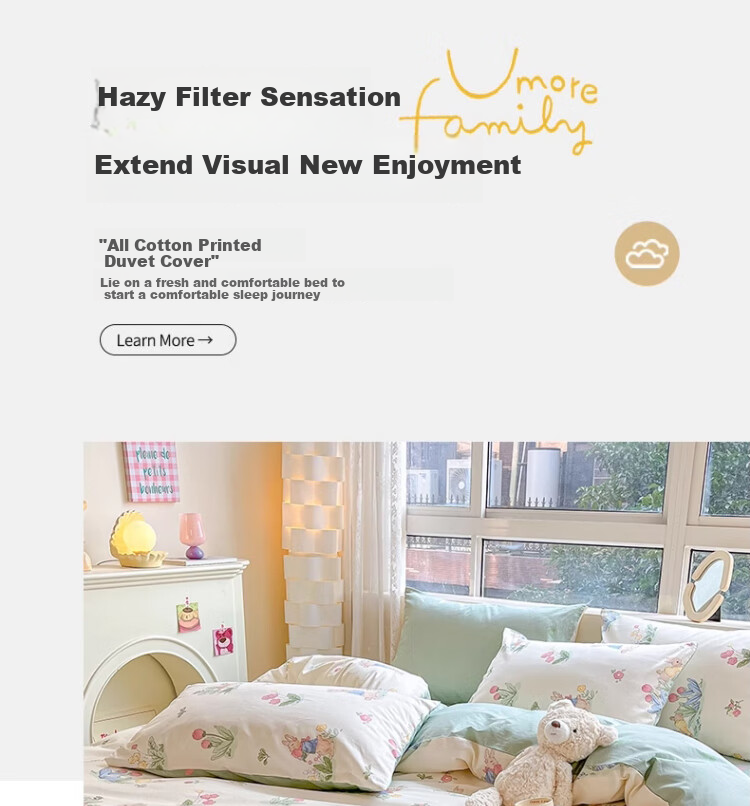 Nanjiren Pure Cotton Duvet Cover, 100% Cotton Bedding, for 1.5/1.8 Meter Bed, Home Use, 200*230cm Duvet Cover 1