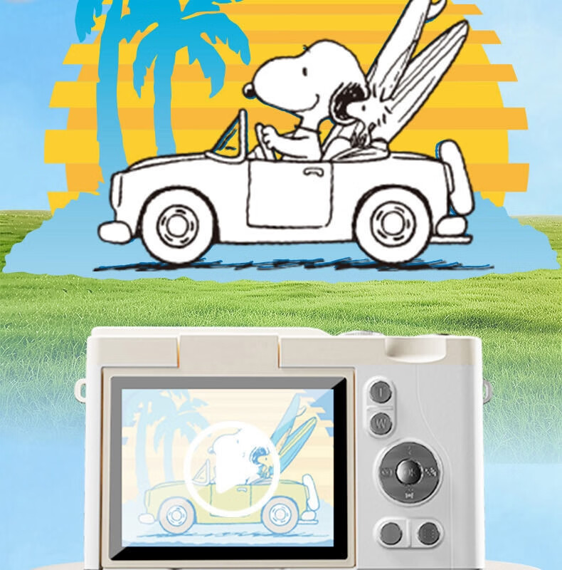Black Cat Diary Snoopy SN15 Collaboration HD Digital Camera CCD Flip Rotating Retro Student Campus Mini Camera Entry-Level Cute Kids Card Camera Instant Gift 6