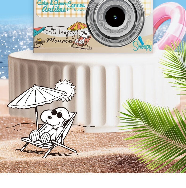 Heimaoriji SNZ19 Collaboration High-Definition Dual-Camera Digital Camera CCD Student Entry-Level Compact Camera for Girls, Beauty-Friendly Cute Gift Instant Camera Photography Camera Phone Gift 64GB 1