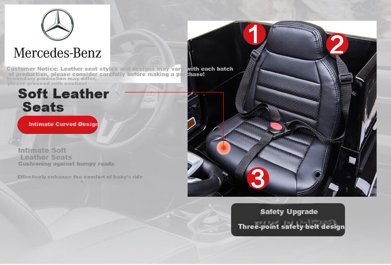 BeRica Mercedes-Benz Authorized G500 Dual-Drive Soft Wheel Children's Electric Ride-On Toy Car with Remote Control, Four-Wheel Drive, And Seat Function, Gift 19
