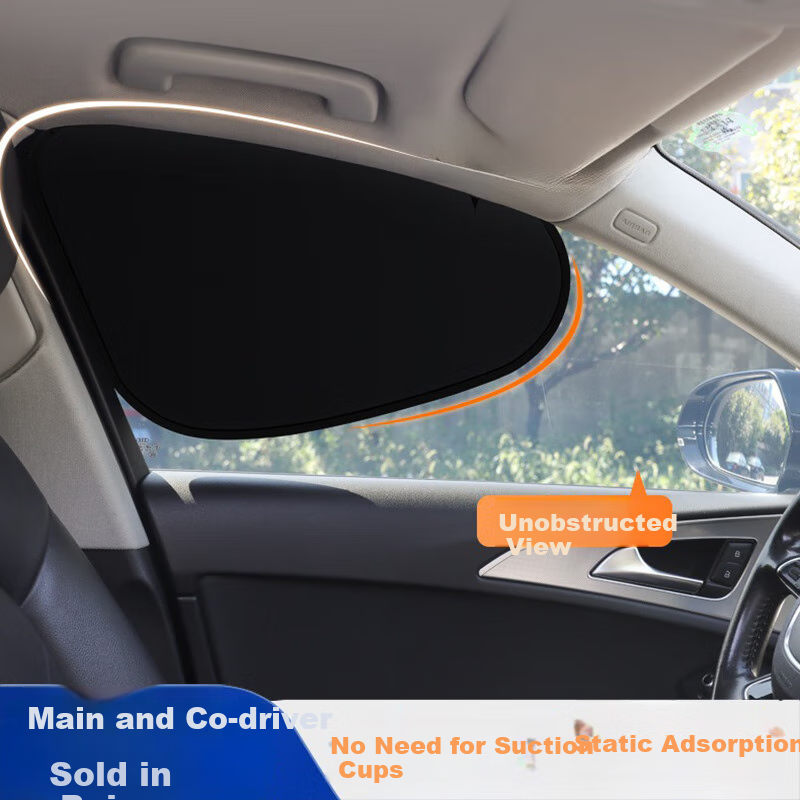 Shaguo Car Sunshade, Summer UV Protection, Heat Insulation Window Curtain, Non-Glaring, Static Cling Sun Visor, Car Side Window Sunshade