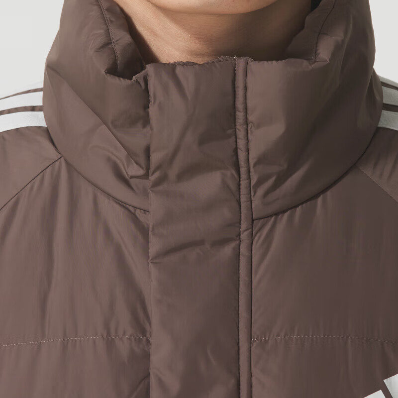 Adidas Men's Sports Style Series 3S LW D JKT Short Down Jacket KC2488 Dark Brown M 5