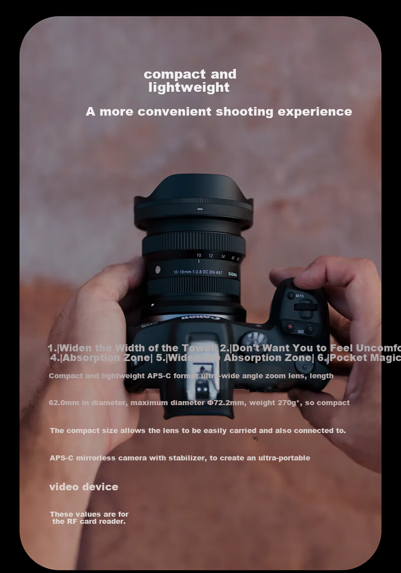 SIGMA 10-18mm F2.8 DC DN｜Contemporary APS-C Mirrorless Camera, Constant Aperture, Ultra-Wide Zoom Lens (Canon RF Mount) 2