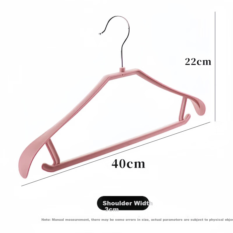 MENGTING Clothes Hangers, Non-Slip Wide Shoulder, Seamless Thickened Core, Drying And Protective Hanger, Pink, 5 Pieces 10