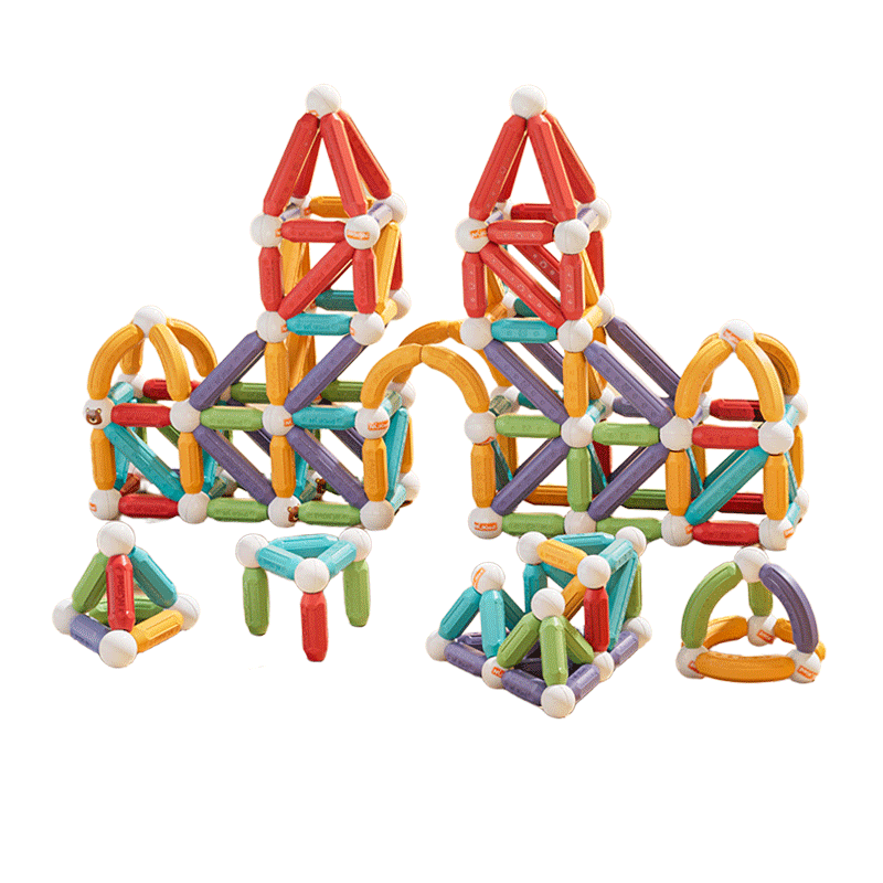 Aomengxing Transformable Magnetic Rods Children's Toy Boys Magnetic Building Blocks Educational Magnetic Puzzle Toy 3-6 Years Birthday Gift