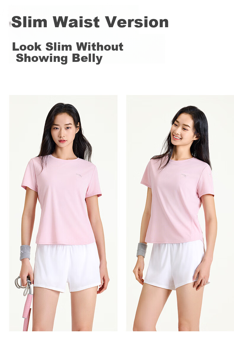 ANTA Quick-Dry T-Shirt | Women's Sports Tee, Summer New Style Breathable Training Running Top, Yoga Fitness Short Sleeve 18