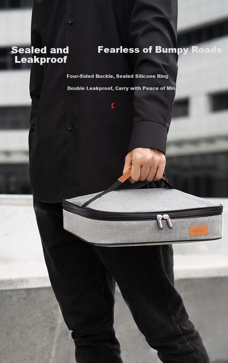 TAFUCO Lunch Box, 316 Stainless Steel Student Meal Tray with Compartments, Large Capacity Bento Box, Portable Lunch Box for Office Workers, T5354 8