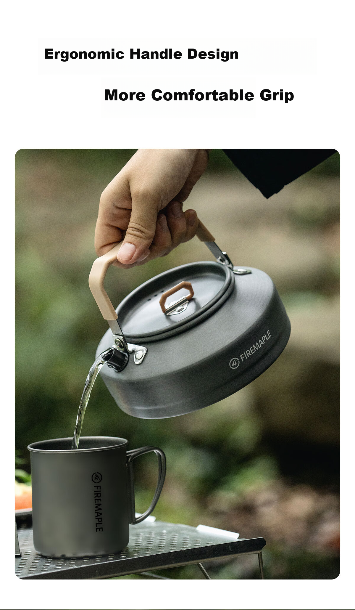 FIRE-MAPLE T4 Teapot Special Edition Single Pot for Outdoor Camping, Wood-Fired Tea Brewing Pot, Coffee Brewing Equipment (1.3L) 4