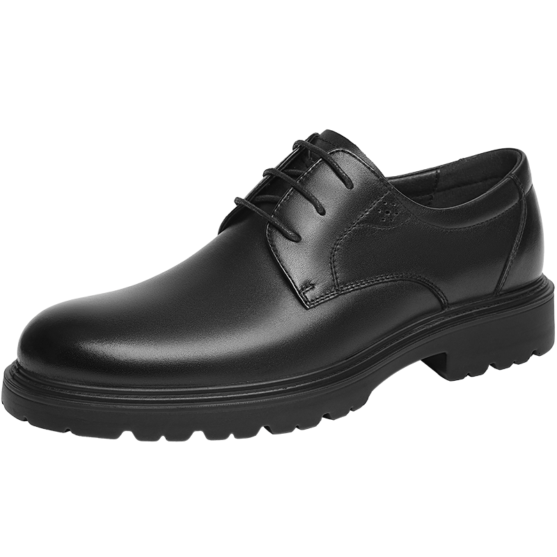 Red Dragonfly Leather Derby Shoes Spring Summer Genuine Leather Men's Business Formal Shoes Wedding Groom Shoes WTA45062 Black Size 39