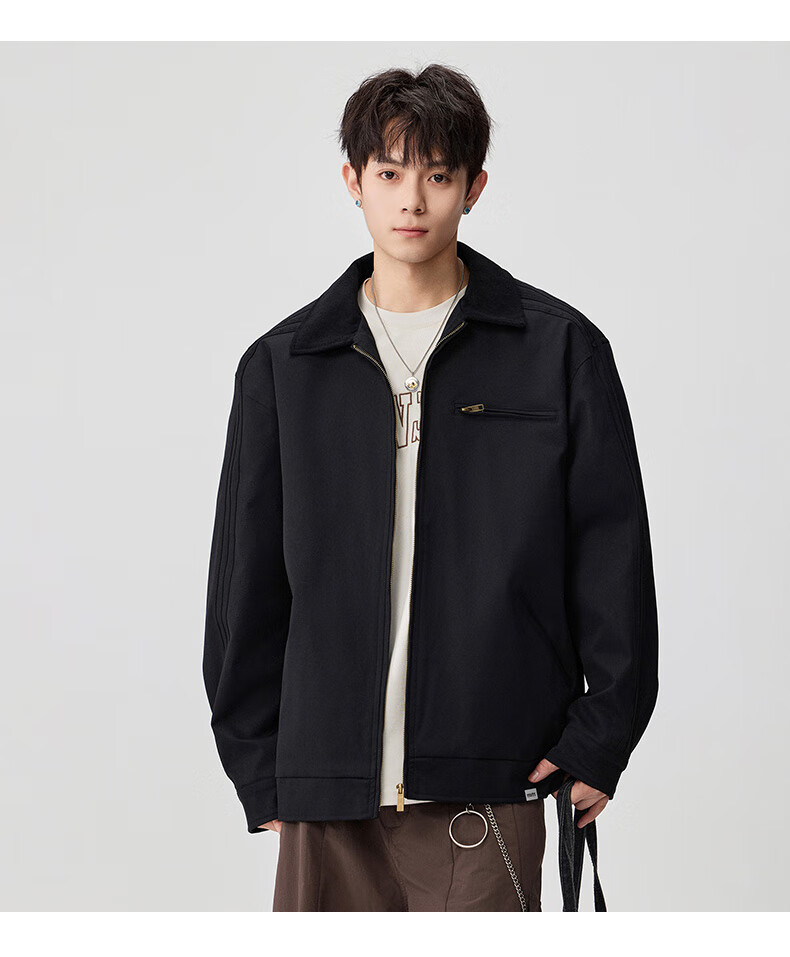 MARK FAIRWHALE Japanese Retro Workwear Jacket Men 2025 Autumn New American Style Lapel Coat Men's Apricot L 8