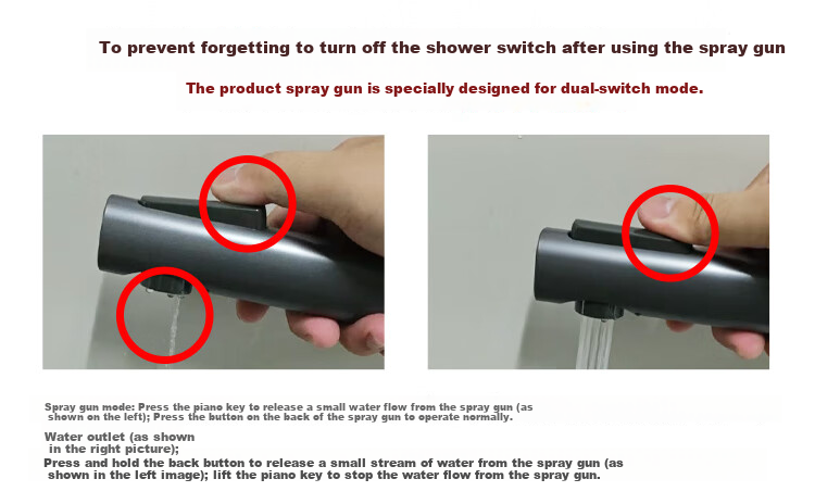 Haier Xiaohaijing Shower Head Set, High-Quality Copper Water Path with Large Storage Platform, Pressure-Boosting Spray Gun, Piano Key Design, Complete Integrated Set 2