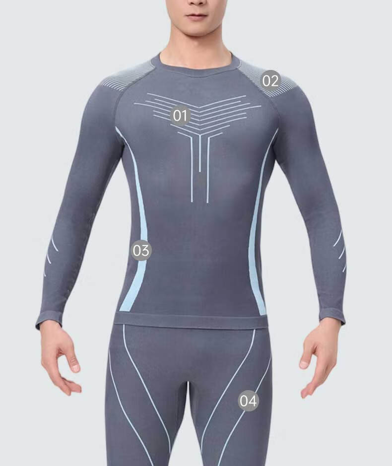 LangSha Ski Quick-Dry Thermal Underwear Men Marathon Running Set Outdoor Sports Skiing Mountaineering Compression Quick-Dry Underwear 8