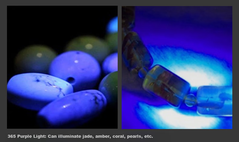 SHENYU Purple Light Flashlight for Jade Authentication, 365nm Strong Light for Jewelry, Antiques, Jade, And Currency Inspectio 12
