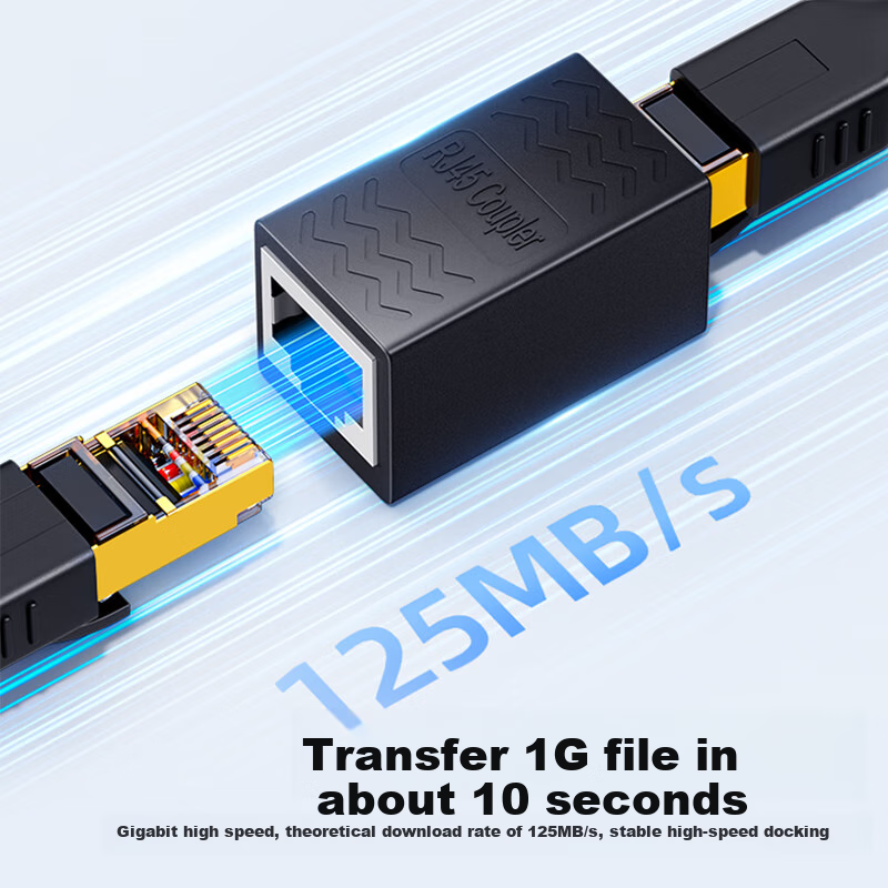 Сетевой коннектор ZLEUE WT001, экранированный, Gigabit, RJ45, прямой, для кабелей Cat6/7, 1 шт.