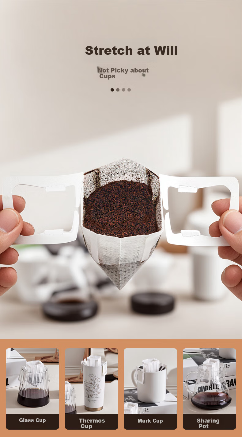 CLITON Coffee Filter Papers, Portable Drip Coffee Maker Filter Papers, Cake Bowl-Shaped Filter Cups, 50 Sheets 9