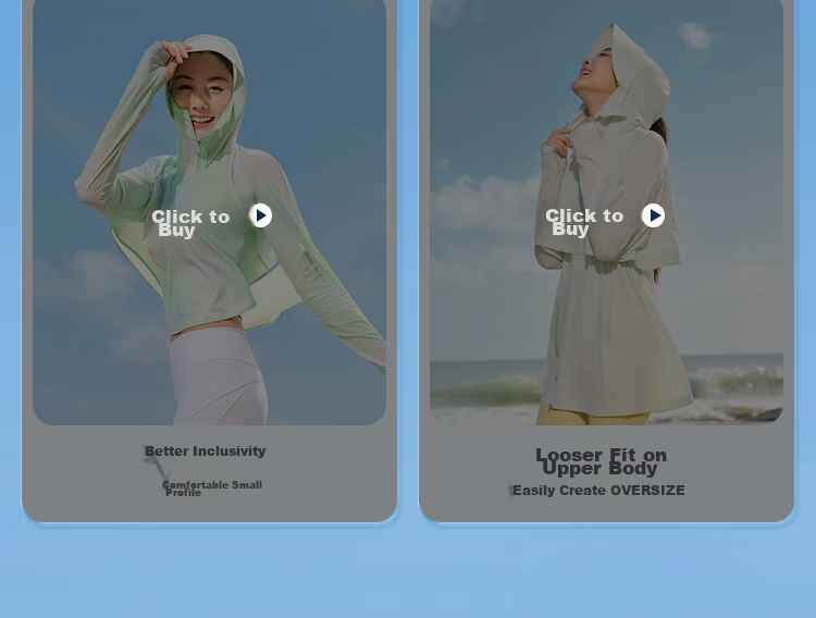 BOSIDENG National Standard Sun Protection Clothing for Women, Extra Long Style, Cool And Breathable, Full Body UV Protection, Slim Fit, Heightening Effect, Travel Jacket 32