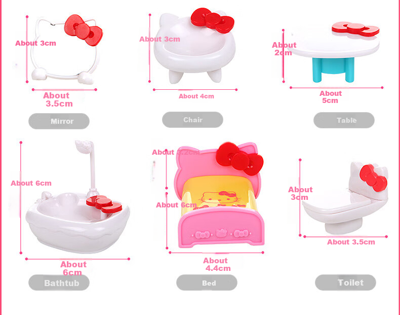Qiji Hello Kitty Toy Kitchen Playset for Girls, Pretend Play, Children's Christmas Gift 4