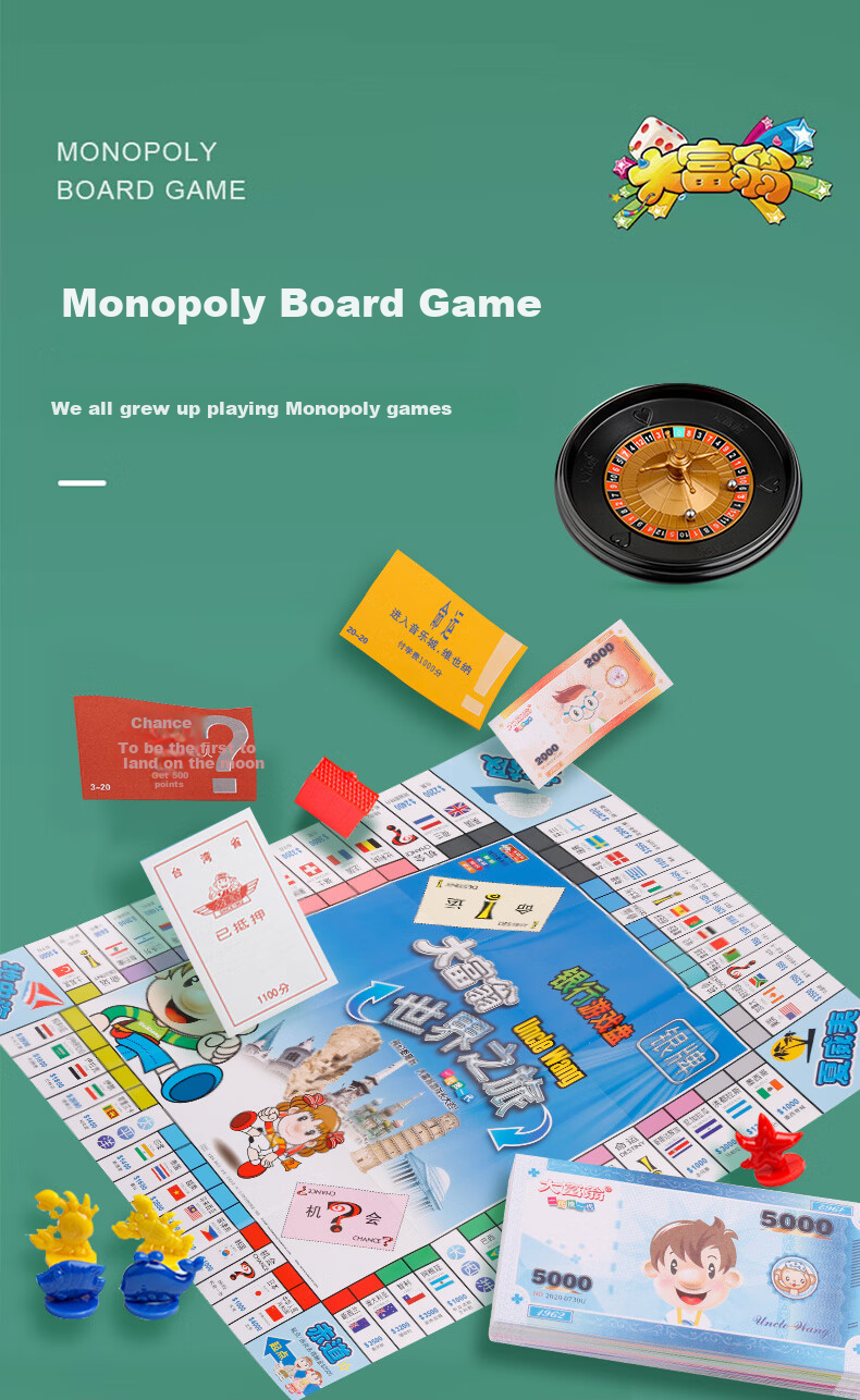 Dafuweng World Tour Silver Medal Dafuweng Luxury Board Game for Children And Adults, Strategy Game for Boys And Girls Toy 1
