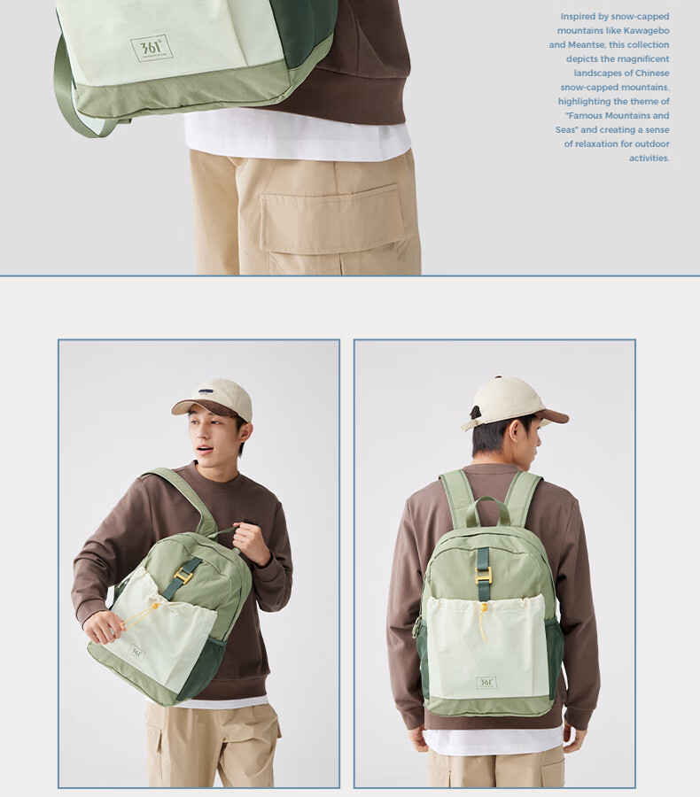361° Backpack School Season Student Campus Large Capacity Laptop Bag Unisex 512531021-1 8