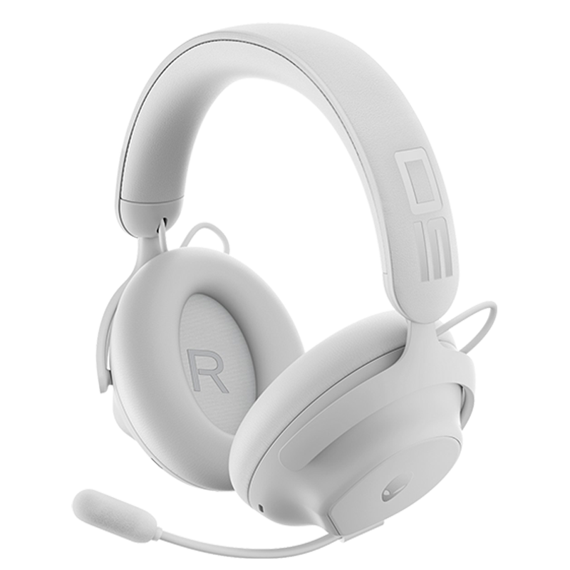 Alienware PRO Gaming Headset Compatible with Triangular Action Graphene Driver, Three-Mode Connection Headset for Wired And Wireless Bluetooth, White