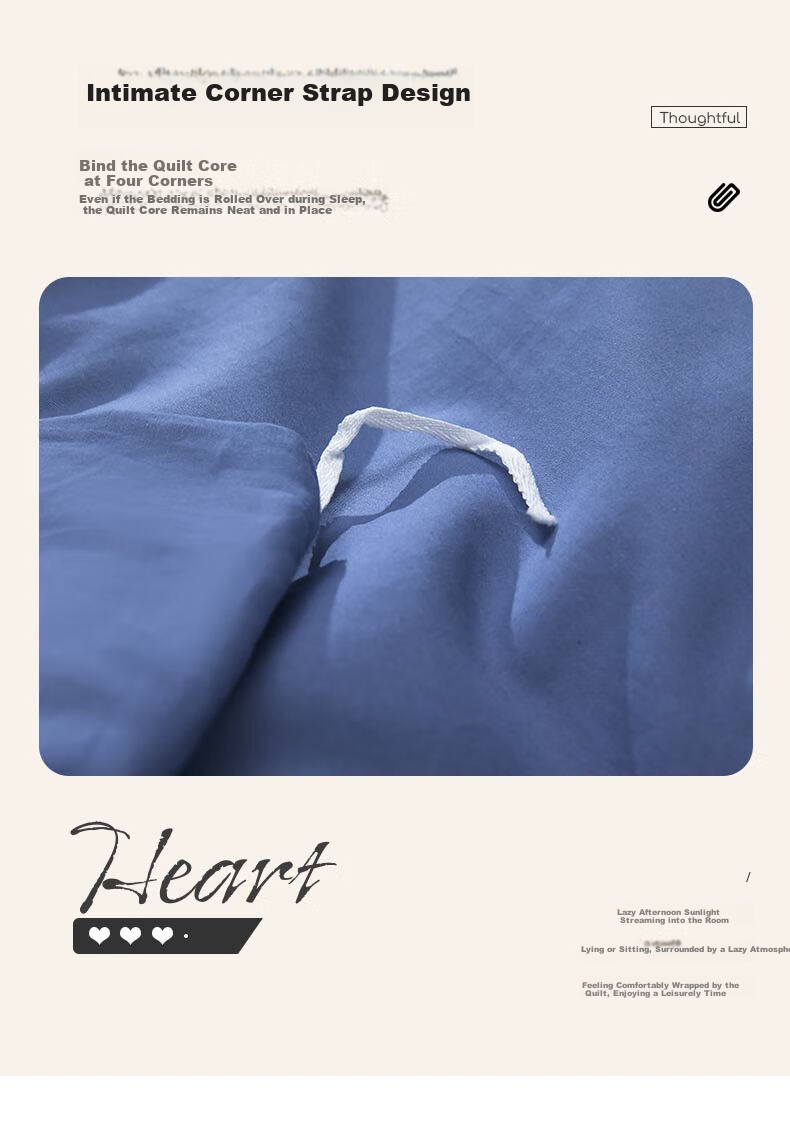 Grace Class A 7A Antibacterial Pure Cotton Duvet Cover, Double Size, All-Cotton Bedding Cover, Anti-Dirt Duvet Cover, 200*230cm, Royal Blue + Light Gray 4