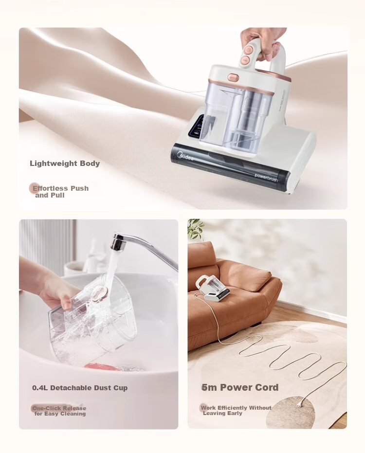 Midea MX7 Sleep Comfort Mite Removal Device [Mother & Baby Grade] Patented Electric Shock Mite Remover 3-in-1 High-Temperature Sterilization Vacuum Cleaner for Bed Home Use 28