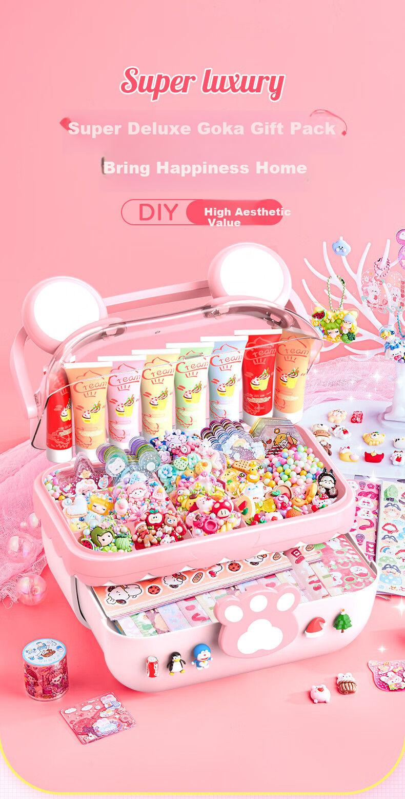BEIBITONGHUA Sand Art Brick Guka Cream Glue Complete Tool Set, Toy for Girls, Birthday Gift, DIY Handmade Sticker Painting 1