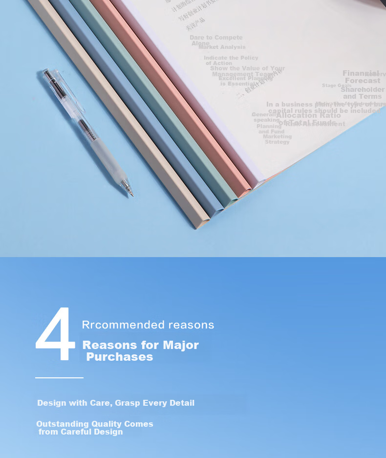 Deli 10 A4/9mm Sliding Bar File Folders, Triangular Bar Design, for Students' Exam Papers, Resumes, Reports, Business Meetings, Document Storage, Morandi Color Series PP654 1