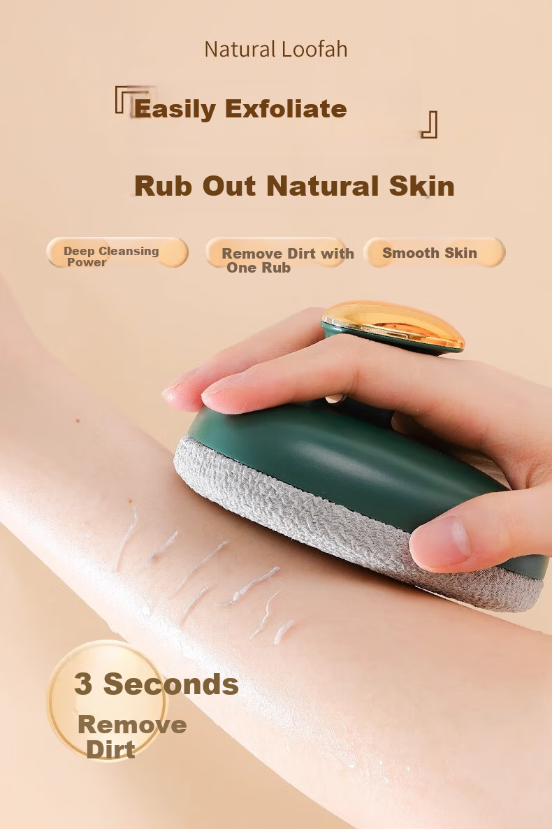 LINGCHEN Exfoliating Washcloth, Painless Bath Scrubber, Powerful Mud Removal Tool for Back, Coarse And Fine Sand for Exfoliation, Dead Skin Removal Bathing Aid 4