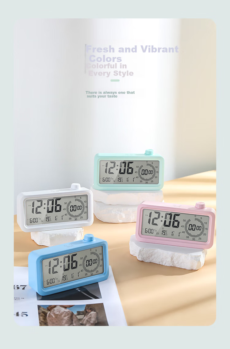 Compas Electronic Student Alarm Clock, Visual Timer, Children's Countdown Time Management Tool, Essential for Back-To And Graduation Seasons, 2318 Pink Rechargeable Model for School Seaso 11
