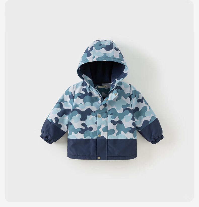 DAVE & BELLA Kids Camouflage Jacket Boys Three-Proof Breathable Autumn Windbreaker Baby Coat 1