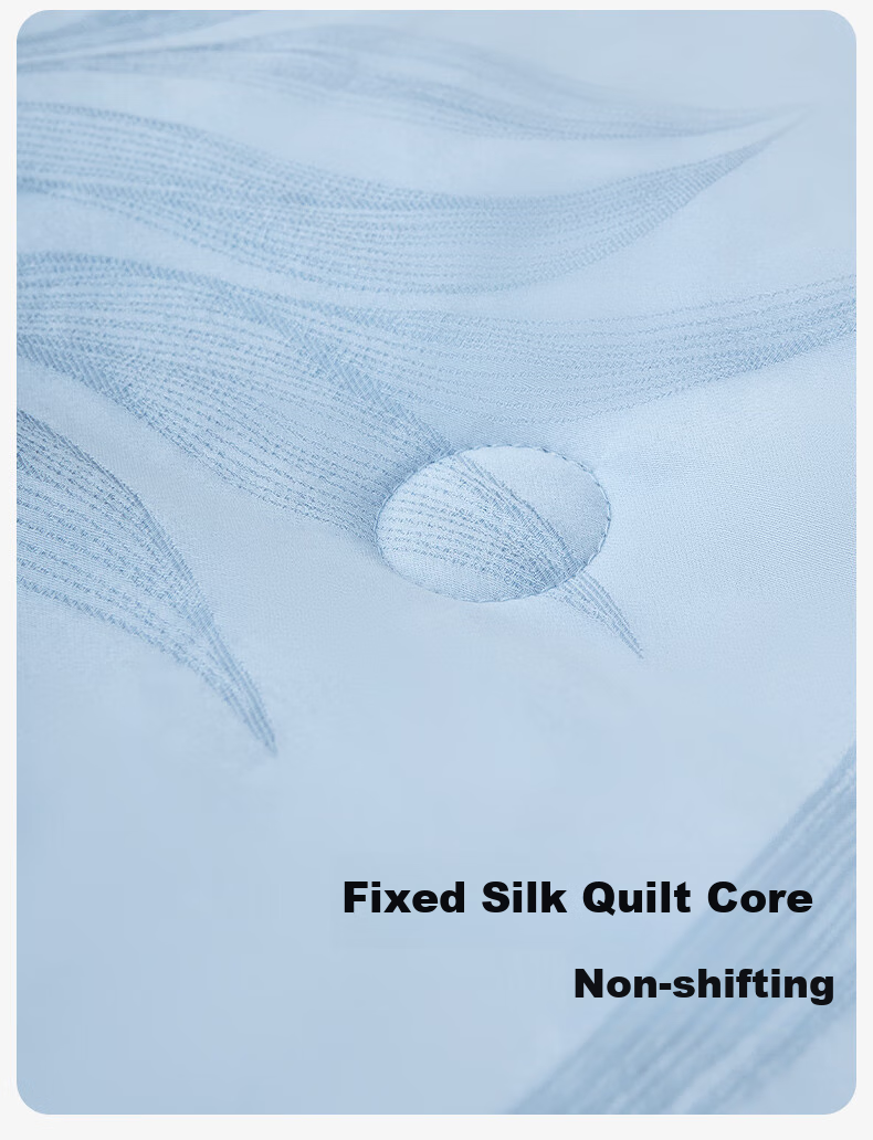Lafufeier 100% Silk Comforter, Class A Anti-Mite Duvet, All-Season Quilt, Jacquard Silk, Dormitory Summer Quilt 21