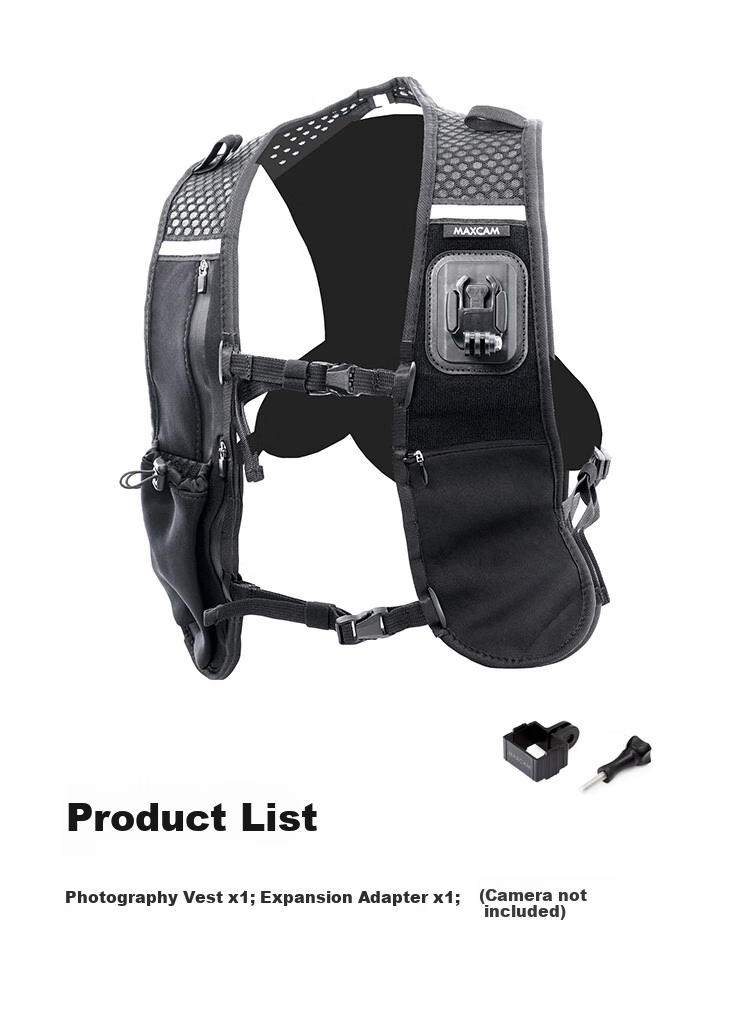 MAXCAM/Maisikamu Suitable for DJI Osmo Pocket 2/1, Camera Mounting Vest for Hiking, Sports, Trekking, Fishing, Photography, Fixed Shoulder And Chest Strap Accessories 9
