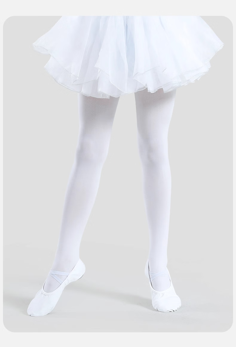 Mianqixiong Children's Dance Socks Spring and Autumn Thin White Tights Summer Leggings Girls Pantyhose for Dance Practice 28