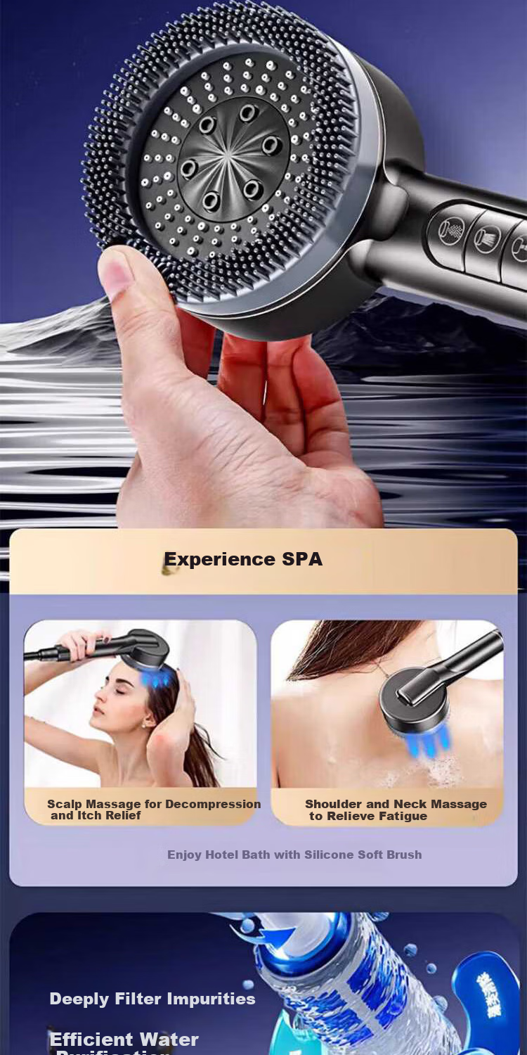 ILeddog [Germany] High-Pressure Shower Head Set with Extra Strong Pressure Bathroom Massage Sprayer TY001 7