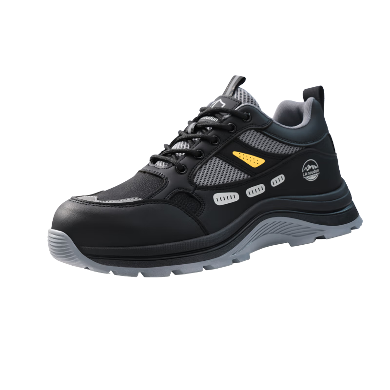 BlueOwl Shield Men's Summer Lightweight Breathable Odor-Resistant Steel Toe Anti-Smash Anti-Puncture Safety Work Shoes D291L Size 46
