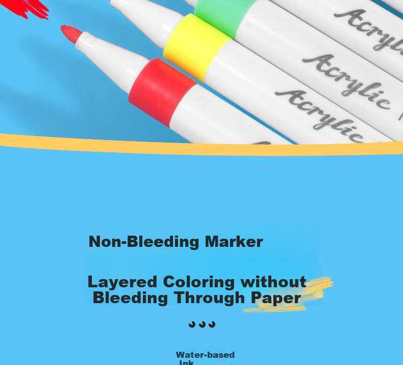 Deli 12-Color Acrylic Markers, Children's Drawing Pens, Paint Set for Boys And Girls, Toy Birthday Gift HM922-12 7