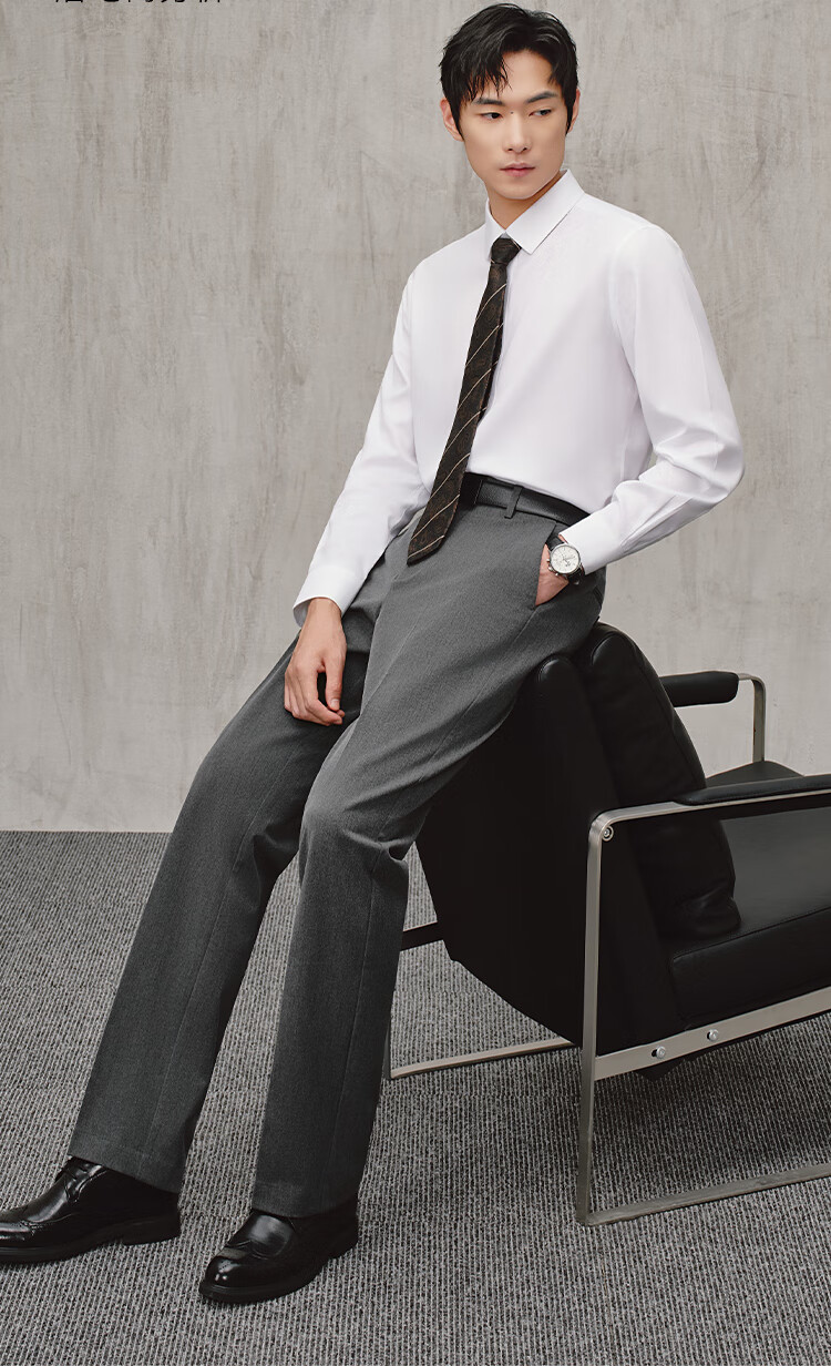 JD Jingzao Fleece Lined Thickened Brushed Men's Casual Dress Pants Warm Black 36 2