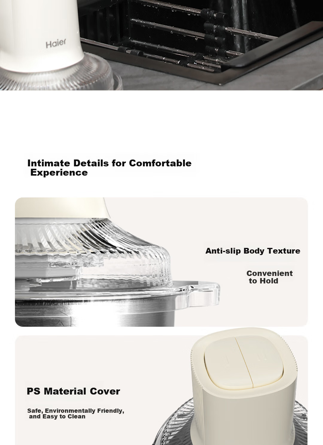 Haier [Price Protection 618] Household Meat Grinder Electric Multifunctional Food Processor Meat Mincer Dumpling Meat Garlic Grinder HDKJRY1201 13