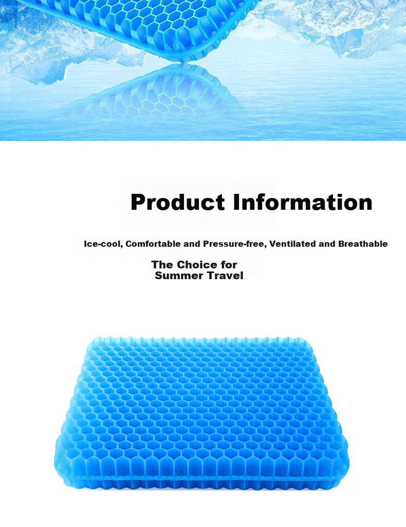 Jiabolan Car Seat Cushion, Honeycomb Elastic Pad, Summer Office Chair Pad, Cooling Mat, Breathable, Suitable for All Seasons, Ice Mat 21