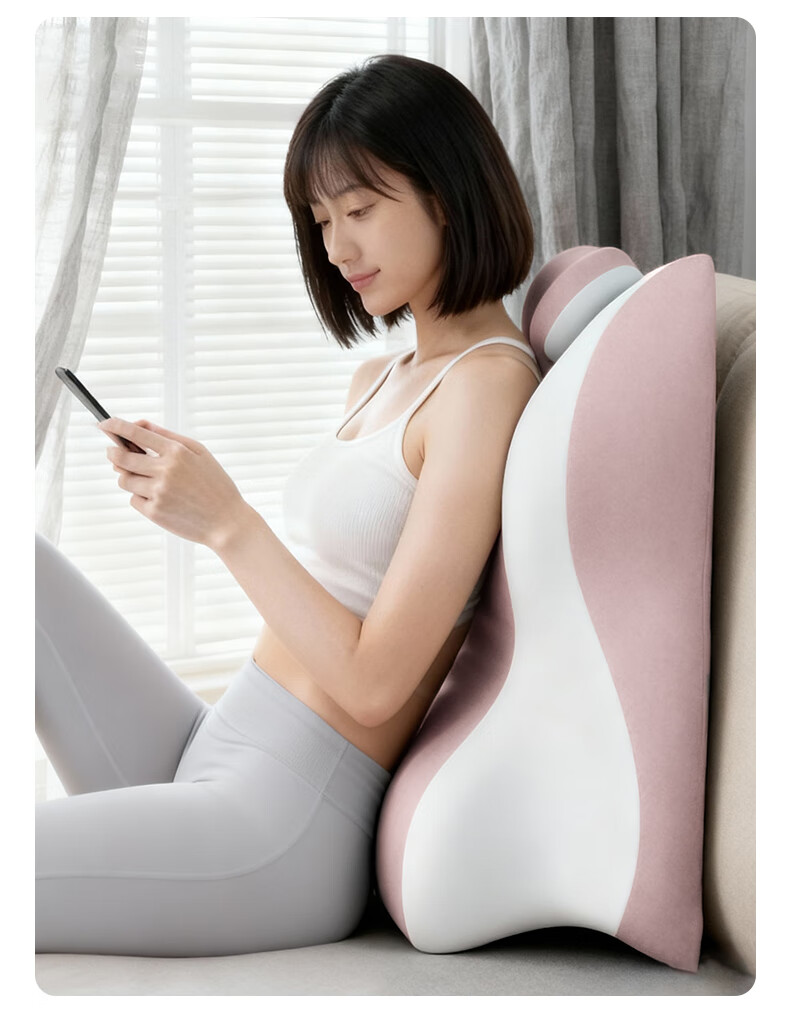 Grace Multifunctional Pink Body Pillow Backrest Cushion for Bed, Prone Sleeping Pillow for Rest and Phone Use 7