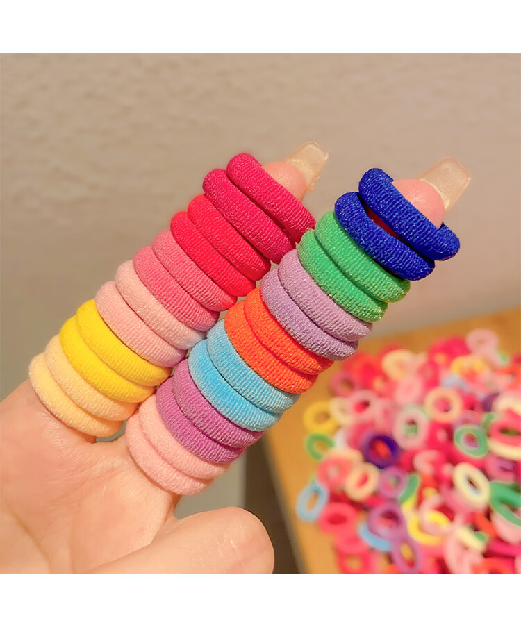 NIANFIN Spring Summer Kids Hair Tie High Elasticity Gentle Hair Rope Girls Braided Rubber Band Durable Hair Accessory 7