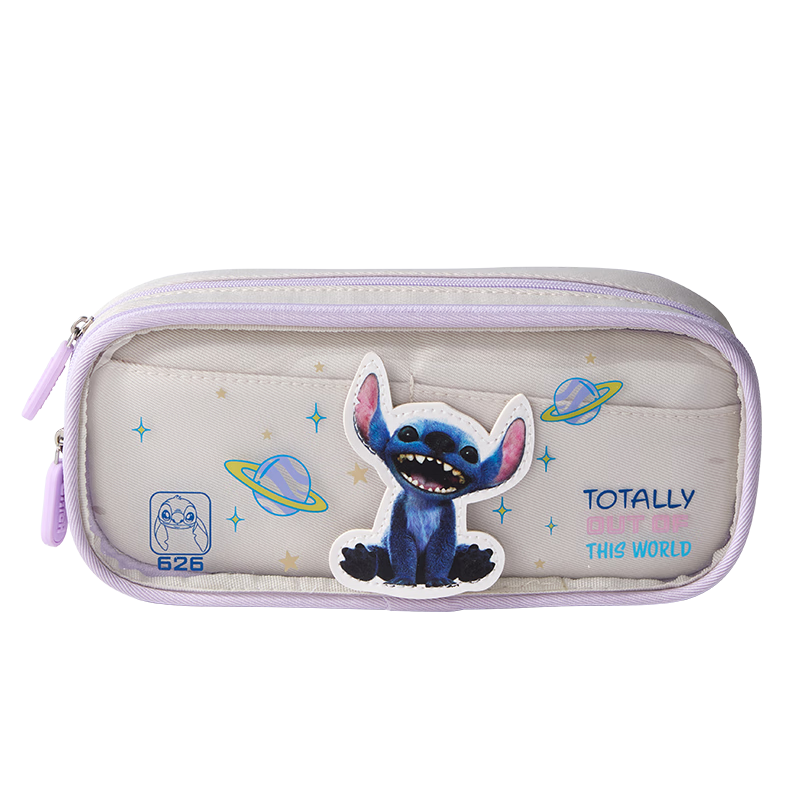Disney Stitch Transparent Water-Resistant Large Capacity Pencil Case for Elementary and Middle School Students, High-Quality Stationery Box for Boys and Girls, Graduation Gift