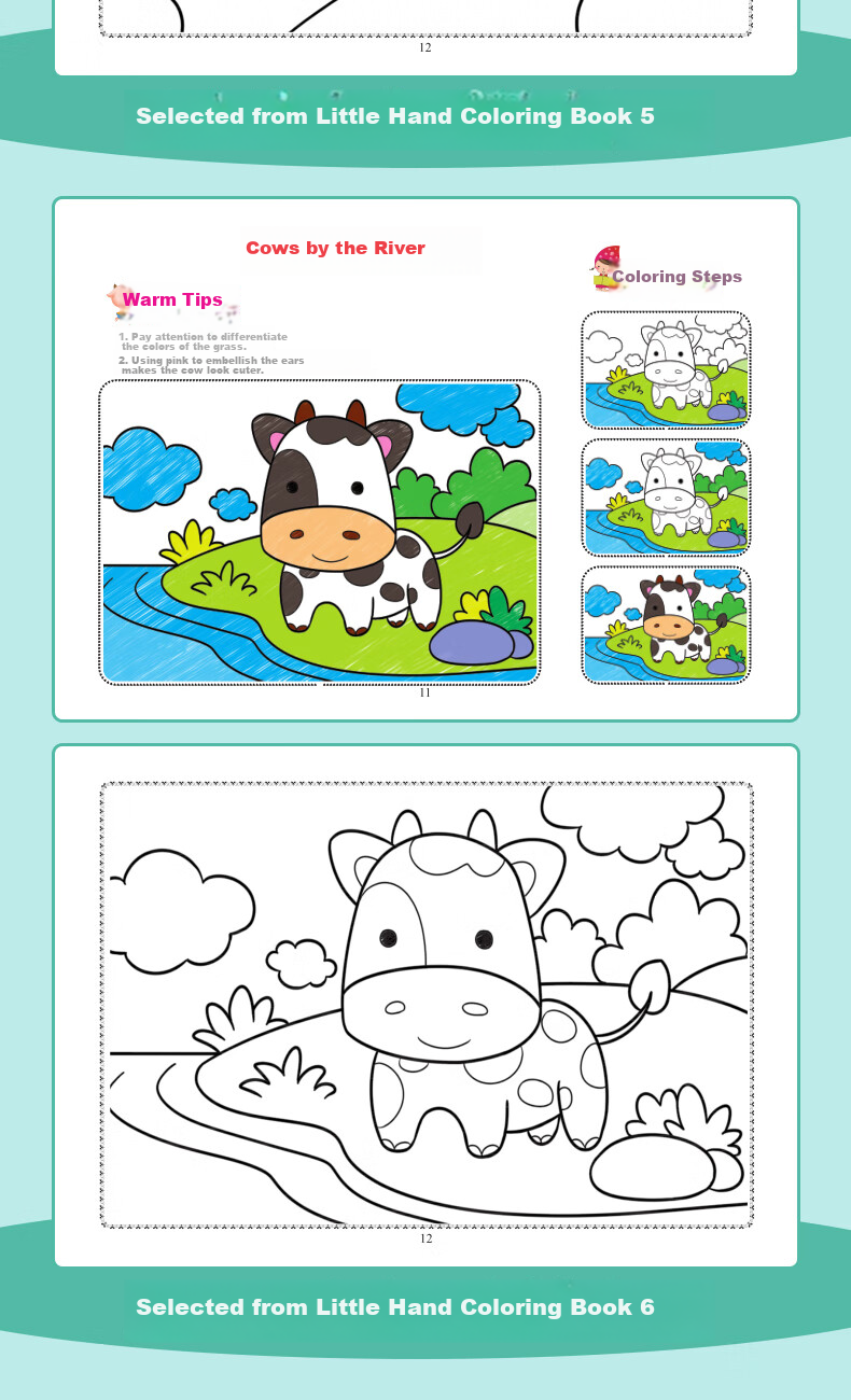 COOKSS Children's Coloring Book, Drawing Book for Ages 2-6, Baby's Art Sketch Pad, Drawing And Doodling Book, Children's Gift 7