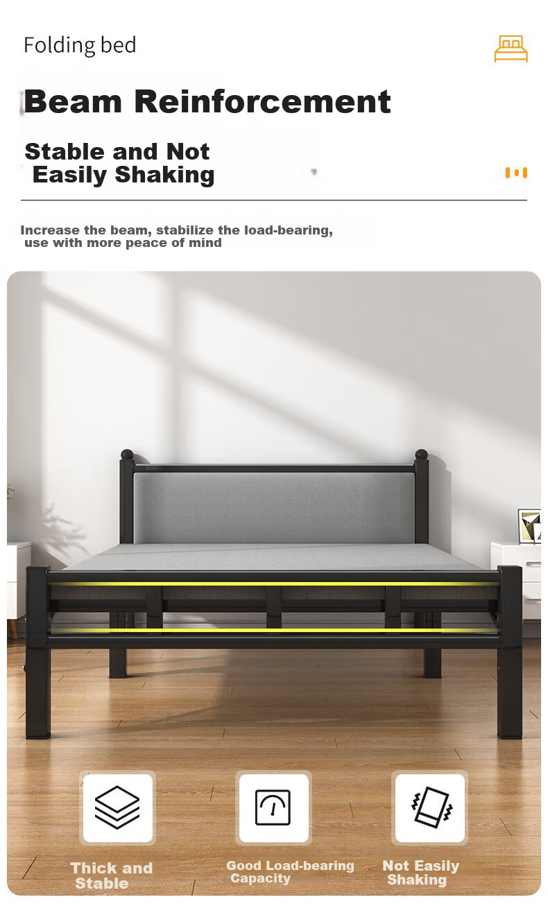 Chentao Folding Nap Bed for Office, Single-Person Siesta Bed, Military Cot, Foldable Bed for Home Use, 80cm 5