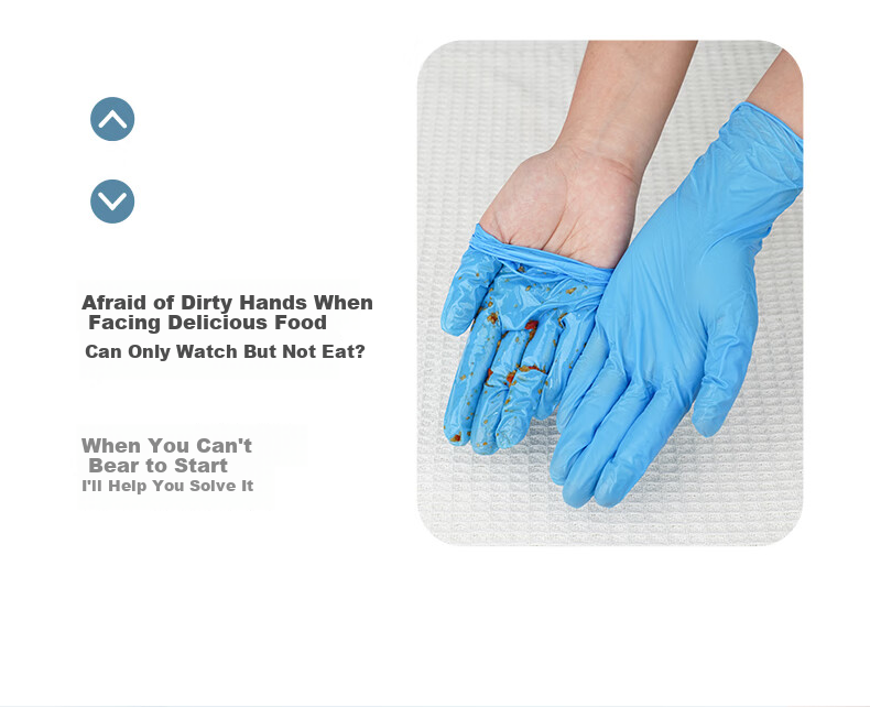 INTCO Disposable Gloves, Synthetic Gloves, 100 Pieces, Small Size, for Catering, Kitchen, Household Cleaning, Hotel, Dental Use, Blue Gloves 3